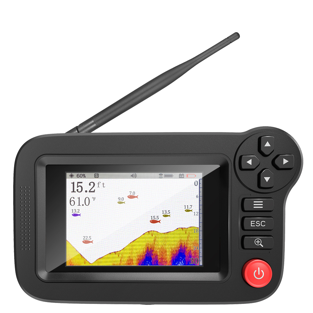 Fish Finder Gps - スマート魚群探知機 - ドック、海岸、銀行からのレクリエーション釣り用のポータブル魚群探知機と深度探知機