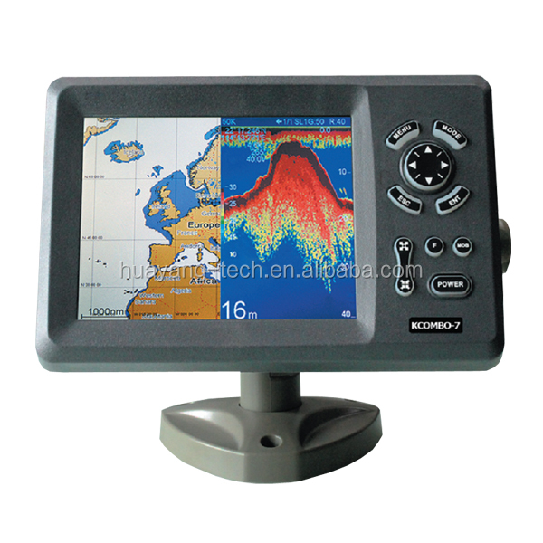 Fish Finder Gps - Kcombo-7 7インチ ONWA GPSプロッター/魚群探知機 海上航行用フィッシングGPS衛星チャートプロッターと50/200KHzトランスデューサー