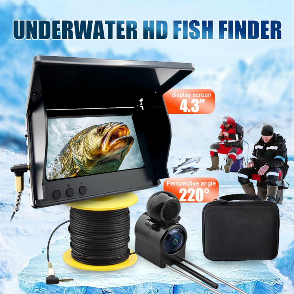 Fish Finder Cable - 5インチ水中釣りカメラ 1000TVL IP68 魚群探知機 65フィートケーブル IPSモニター