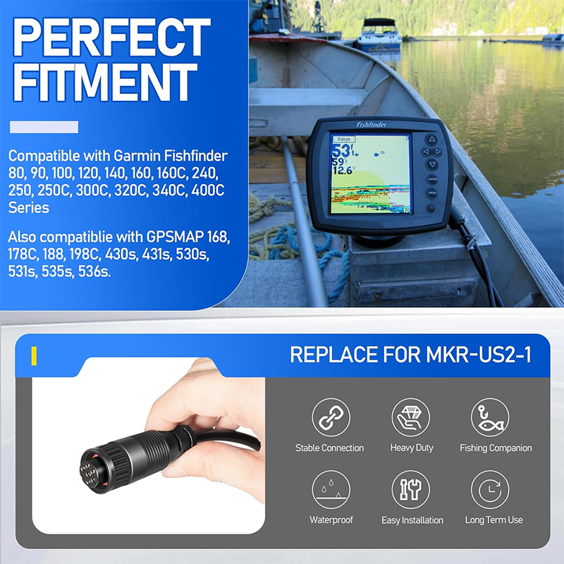 MKR-US2-1 アダプター ケーブル ユニバーサル ソナ - Fish Finder Cable のレビューと価格