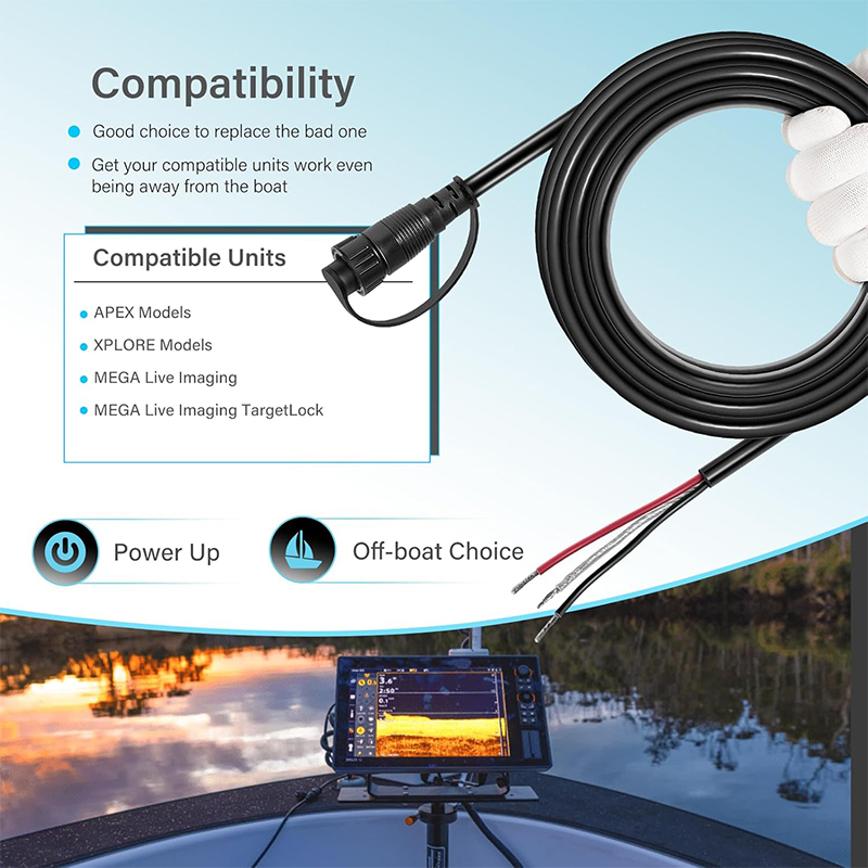 720110-1 PC13 パワーケーブル、ハミンバード A - Fish Finder Cable のレビューと価格